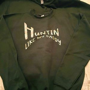 Custom…Boys XL, forest green, Gildan heavy blend sweatshirt